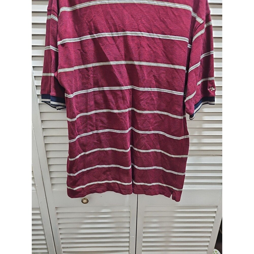 Cleveland Indians Chief Wahoo Mens Antigua Polo Shirt sz. L Mlb Navy Red Stripes - Picture 8 of 8